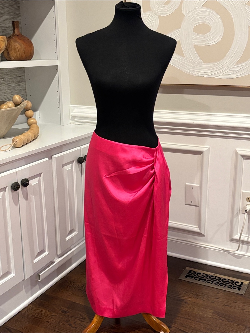 J Crew Satin Wrap-Style Midi Skirt NWT 6 pink